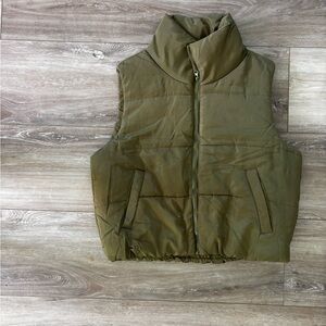 Olive Green Puffer Vest